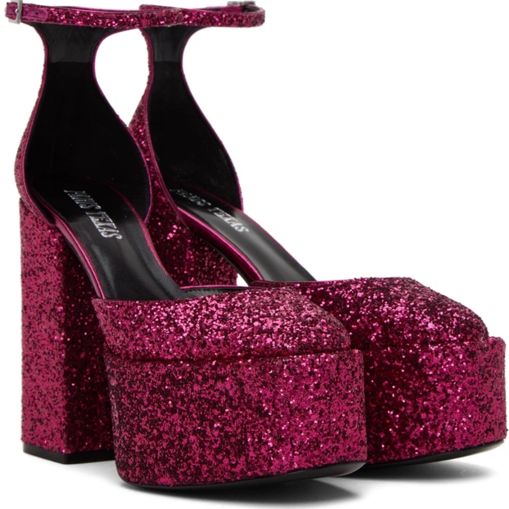 PARIS TEXAS Daliah Heels Size 6 US / EU 36 - Stardust Pink